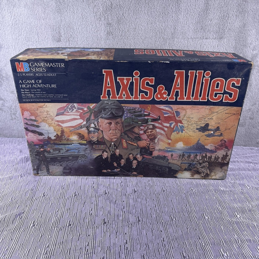 Vintage Milton Bradley Axis & Allies Board Game Gamemaster WW2 Strategy